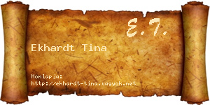 Ekhardt Tina névjegykártya